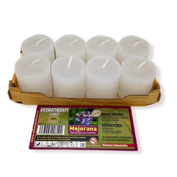 Vela de Mejorana en Pack de 8