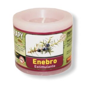Velón aromaterapia enebro