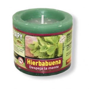Velón aromaterapia hierbabuena