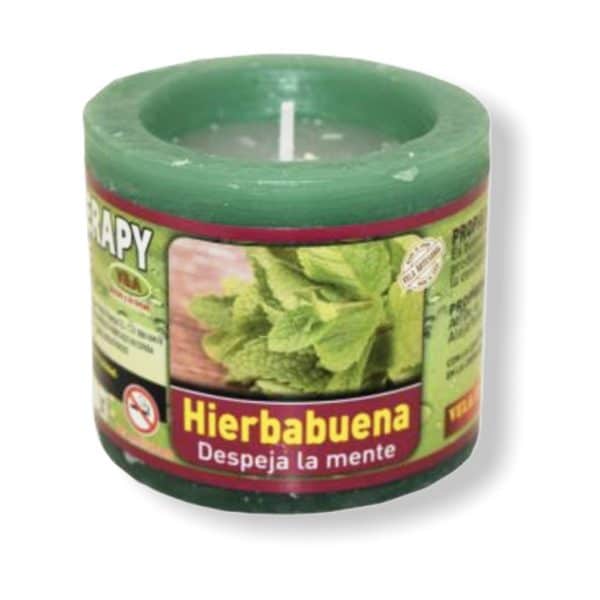 Velón aromaterapia hierbabuena