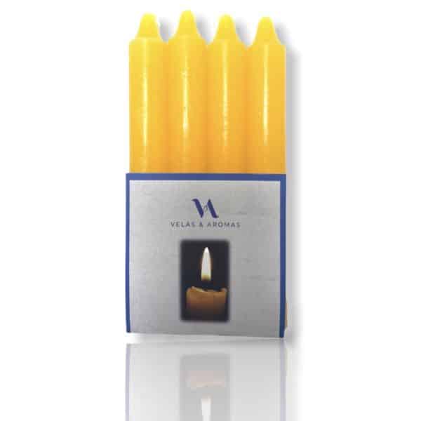 Velas de candelabro naranjas
