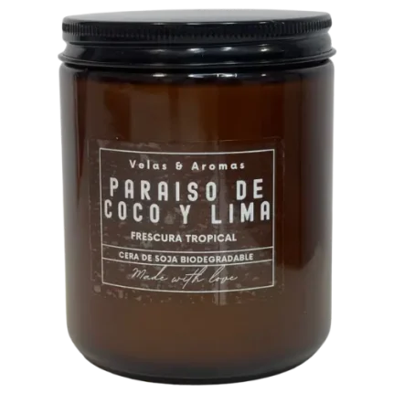 Paraíso Vela aromática de Coco y Lima Premium