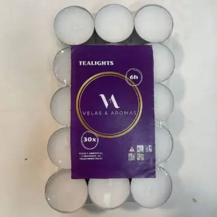 Velas de Té Blancas Velas y Aromas Tealights