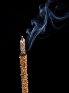 incienso orgánico encendido, naturvela bio velas y aromas