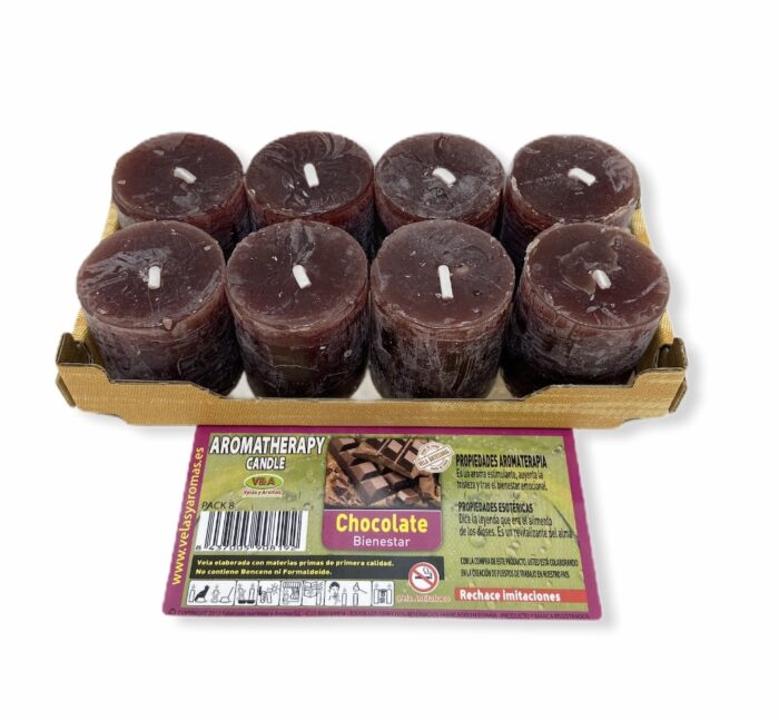 Velas de Chocolate en Pack de 8 unidades