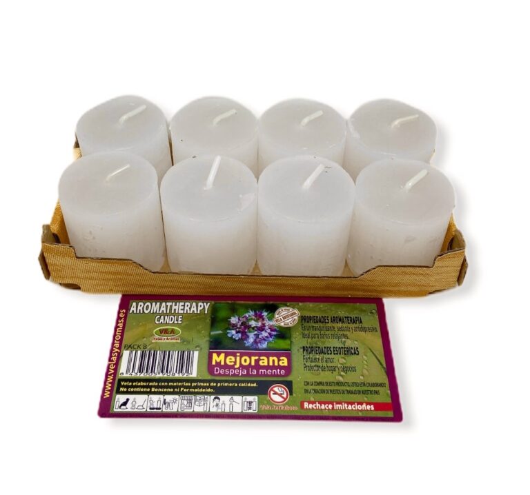 Vela de Mejorana en Pack de 8