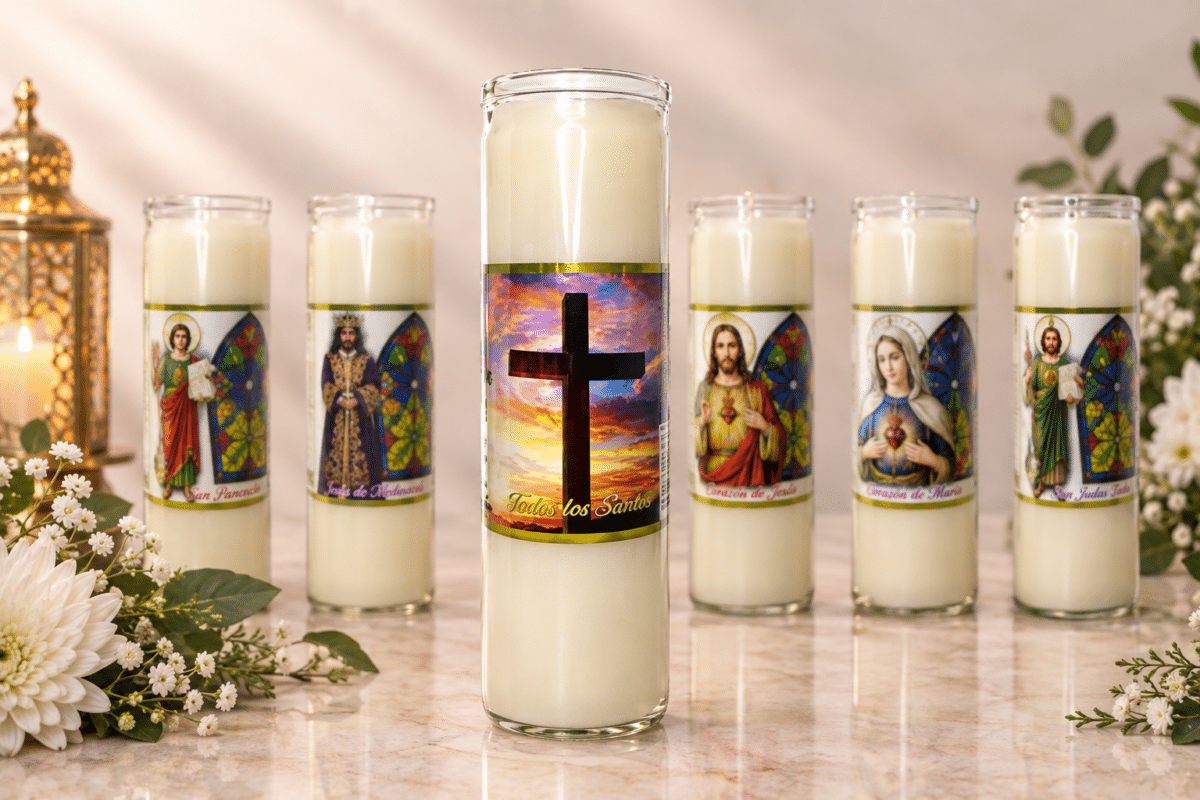 velas de la línea de santos velas y aromas