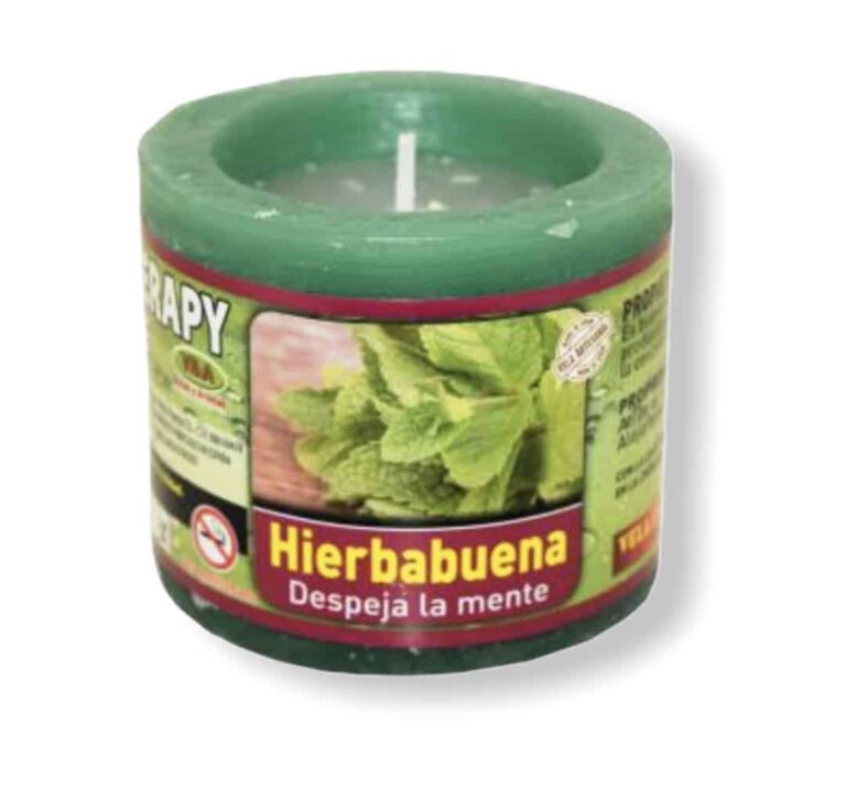 Velón aromaterapia hierbabuena