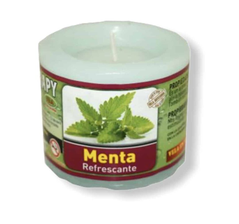 Velón aromaterapia menta