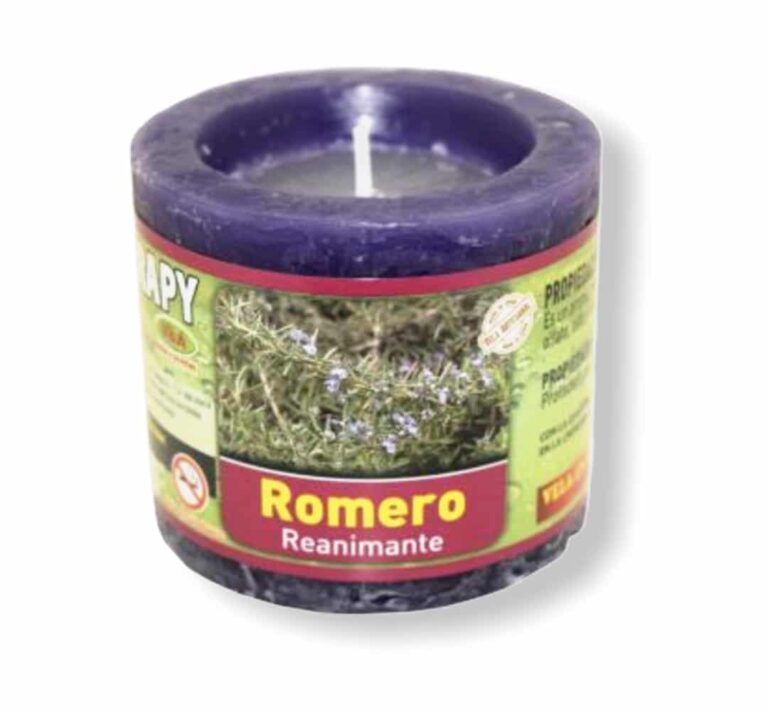 Velón aromaterapia romero
