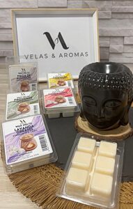 quemador de esencias con wax melts DSoja